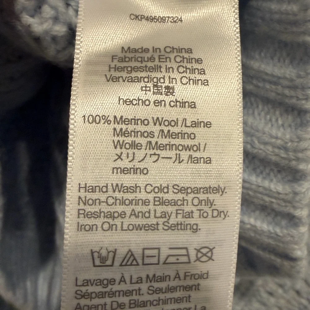 Madewell Soft Blue Cowl Neck Sweater XS - Picture 8 of 8